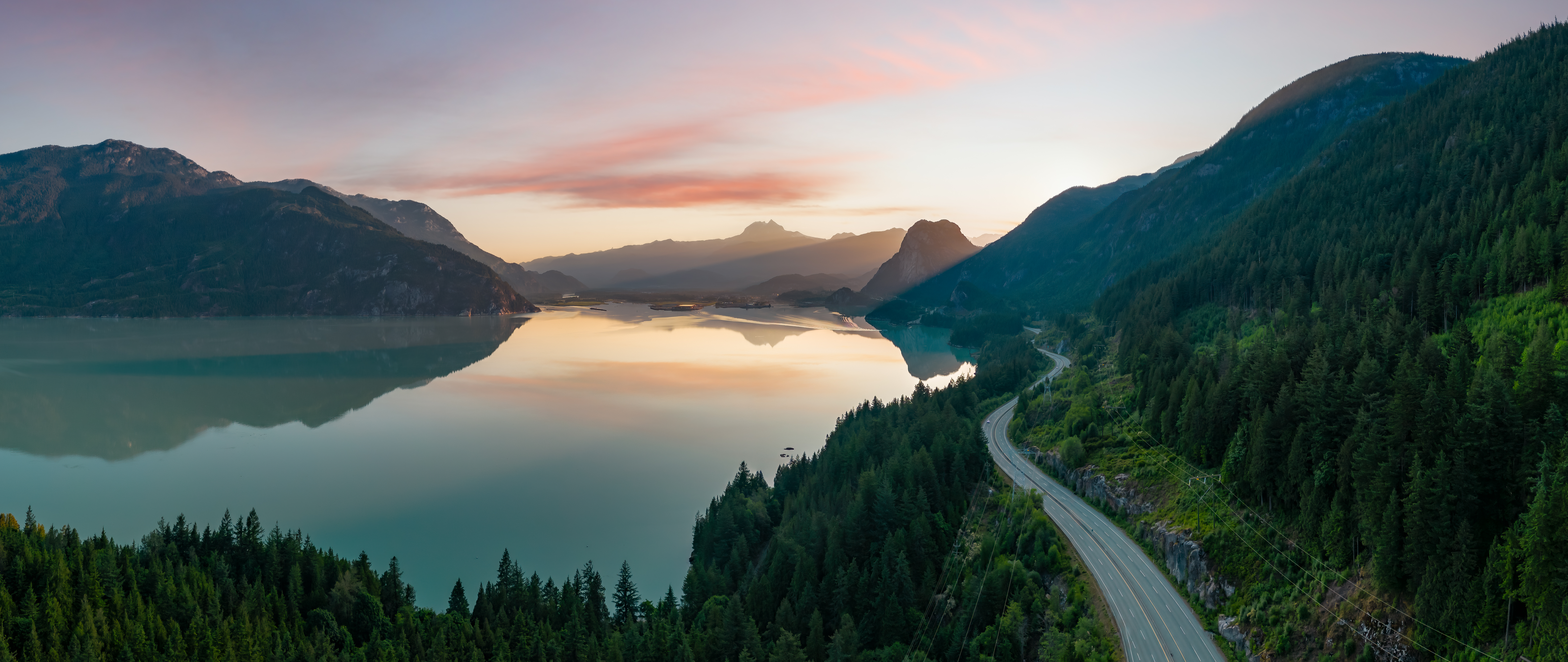 British Columbia mountain forest landscape